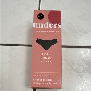 Unders Leak Proof Thong - Pink - M/L